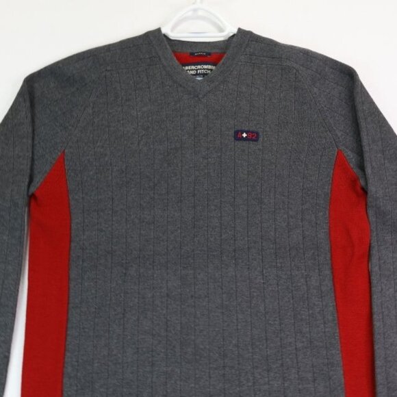 Abercrombie & Fitch Sweater Men's XL Muscle Fit Pullover Ribbed Knit Y2K A+92 - Picture 1 of 6